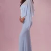 Cappa in chiffon Velina in blu polvere Cappa in chiffon Velina in blu polvere