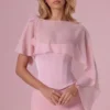 Cappa in chiffon Velina in rosa cipria Cappa in chiffon Velina in rosa cipria