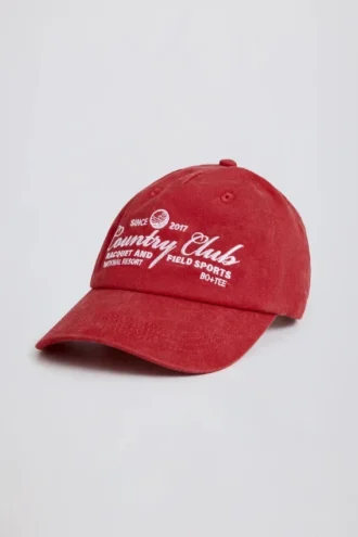 Cappellino da baseball in rosso scuro