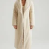 Cappotto lungo in shearling Alaska color crema Cappotto lungo in shearling Alaska color crema