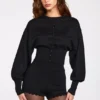 Cardigan a maniche lunghe in maglia Anele in nero Cardigan a maniche lunghe in maglia Anele in nero
