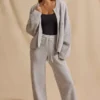 Cardigan oversize con zip in Ice Marl Cardigan oversize con zip in Ice Marl