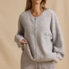 Cardigan oversize con zip in Ice Marl Cardigan oversize con zip in Ice Marl