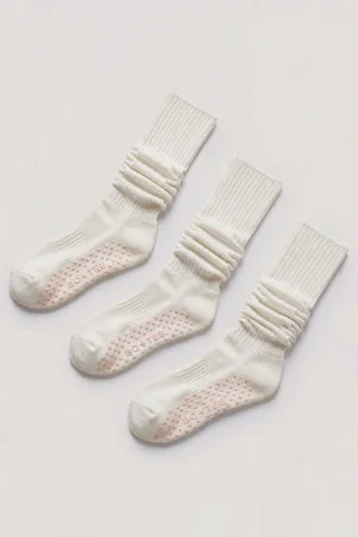 Confezione da 3 paia di calzini Pilates in color latte