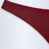 Costume intero a fascia con cut-out e decorazioni in perline Miami in ciliegia scuro Costume intero a fascia con cut-out e decorazioni in perline Miami in ciliegia scuro