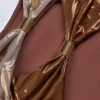 Costume intero a pannelli con cut-out Zarza in bronzo dorato Costume intero a pannelli con cut-out Zarza in bronzo dorato
