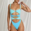 Costume intero a perizoma con cut-out Elirae in blu multicolore Costume intero a perizoma con cut-out Elirae in blu multicolore