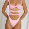 Costume intero a perizoma con cut-out Elirae in rosa multicolore Costume intero a perizoma con cut-out Elirae in rosa multicolore