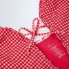 Costume intero con scollo all’americana e cut-out con volant Montjoi in quadretti rossi Costume intero con scollo all’americana e cut-out con volant Montjoi in quadretti rossi