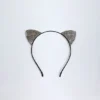 Fascia con orecchie da gattina in nero Fascia con orecchie da gattina in nero