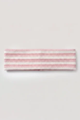 Fascia in jersey a costine a righe rosa Fascia in jersey a costine a righe rosa