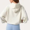 Felpa con cappuccio oversize con applicazioni in Milk a pois Felpa con cappuccio oversize con applicazioni in Milk a pois