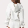 Felpa con cappuccio oversize con zip in Milk Felpa con cappuccio oversize con zip in Milk