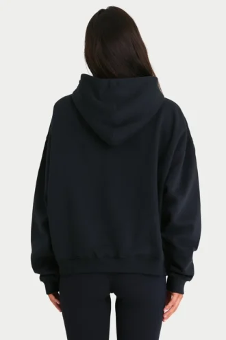 Felpa con cappuccio oversize  in nero