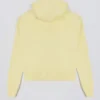 Felpa con cappuccio oversize ricamata in giallo tenue Felpa con cappuccio oversize ricamata in giallo tenue