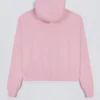 Felpa con cappuccio oversize ricamata in rosa cipria Felpa con cappuccio oversize ricamata in rosa cipria