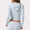 Mini shorts in jersey a costine a righe blu Mini shorts in jersey a costine a righe blu