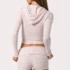 Mini shorts in jersey a costine a righe rosa Mini shorts in jersey a costine a righe rosa