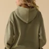 Felpa oversize con cappuccio in verde oliva chiaro Felpa oversize con cappuccio in verde oliva chiaro
