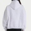 Felpa oversize in morbido cotone felpato grigio melange Felpa oversize in morbido cotone felpato grigio melange