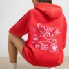 Felpa oversize in morbido jersey di cotone, colore rosso
