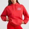 Felpa oversize in morbido jersey di cotone, colore rosso