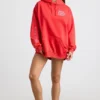 Felpa oversize in morbido jersey di cotone, colore rosso