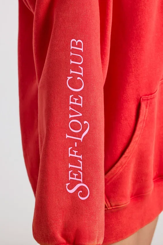 Felpa oversize in morbido jersey di cotone, colore rosso