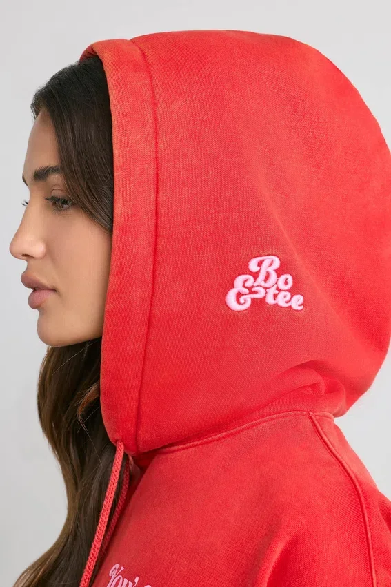 Felpa oversize in morbido jersey di cotone, colore rosso