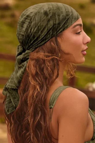 Foulard Ventura con stampa verde