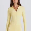 Giacca con zip a contrasto Soft Active in giallo limone Giacca con zip a contrasto Soft Active in giallo limone