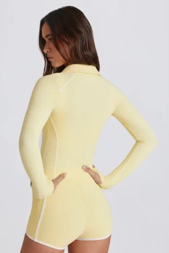 Giacca con zip a contrasto Soft Active in giallo limone Giacca con zip a contrasto Soft Active in giallo limone