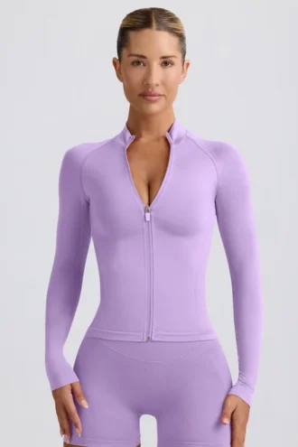 Giacca con zip Define Luxe in lilla