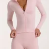 Giacca con zip Soft Active in Blush Marl Giacca con zip Soft Active in Blush Marl