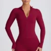 Giacca con zip Soft Active in bordeaux Giacca con zip Soft Active in bordeaux