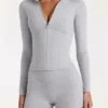 Giacca con zip Soft Active in grigio melange Giacca con zip Soft Active in grigio melange