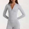 Giacca con zip Soft Active in grigio melange Giacca con zip Soft Active in grigio melange