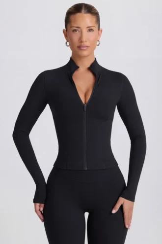 Giacca con zip Soft Active in nero
