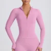 Giacca con zip Soft Active in rosa antico Giacca con zip Soft Active in rosa antico