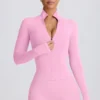 Giacca con zip Soft Active in rosa baby