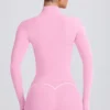 Giacca con zip Soft Active in rosa baby