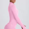 Giacca con zip Soft Active in rosa baby