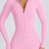 Giacca con zip Soft Active in rosa baby