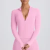 Giacca con zip Soft Active in rosa baby