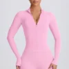 Giacca con zip Soft Active in rosa baby