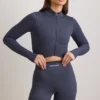 Giacca corta con zip FlexiRib in Indigo Slate Giacca corta con zip FlexiRib in Indigo Slate