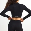 Giacca corta con zip FlexiRib in nero Giacca corta con zip FlexiRib in nero