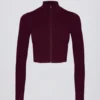 Giacca corta con zip Soft Active in bordeaux Giacca corta con zip Soft Active in bordeaux