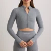 Giacca corta FlexiRib in grigio melange Giacca corta FlexiRib in grigio melange