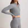 Giacca corta FlexiRib in grigio melange Giacca corta FlexiRib in grigio melange